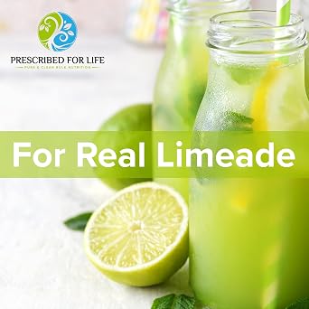 Prescribed for Life Lime Powder, Natural & Unsweetened Spray Dried Lime Juice Powder Made from Real Limes, Vegan, Gluten Free, Non GMO, Reconstitute Ratio 1:2 (1kg / 2.2lb)
