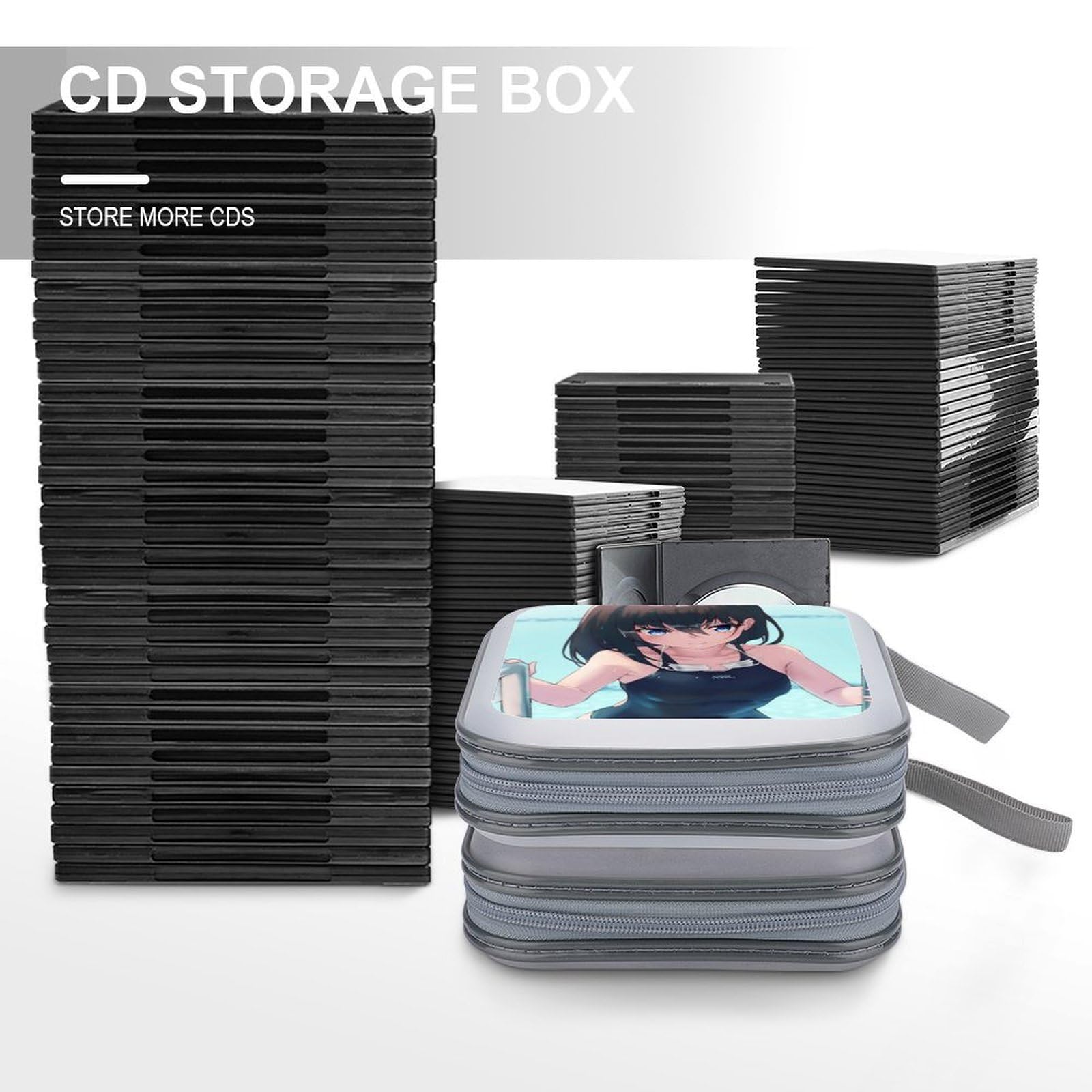 Amazon | CDケース オタクアニメ 水着 美少女 アニメ DVDケース