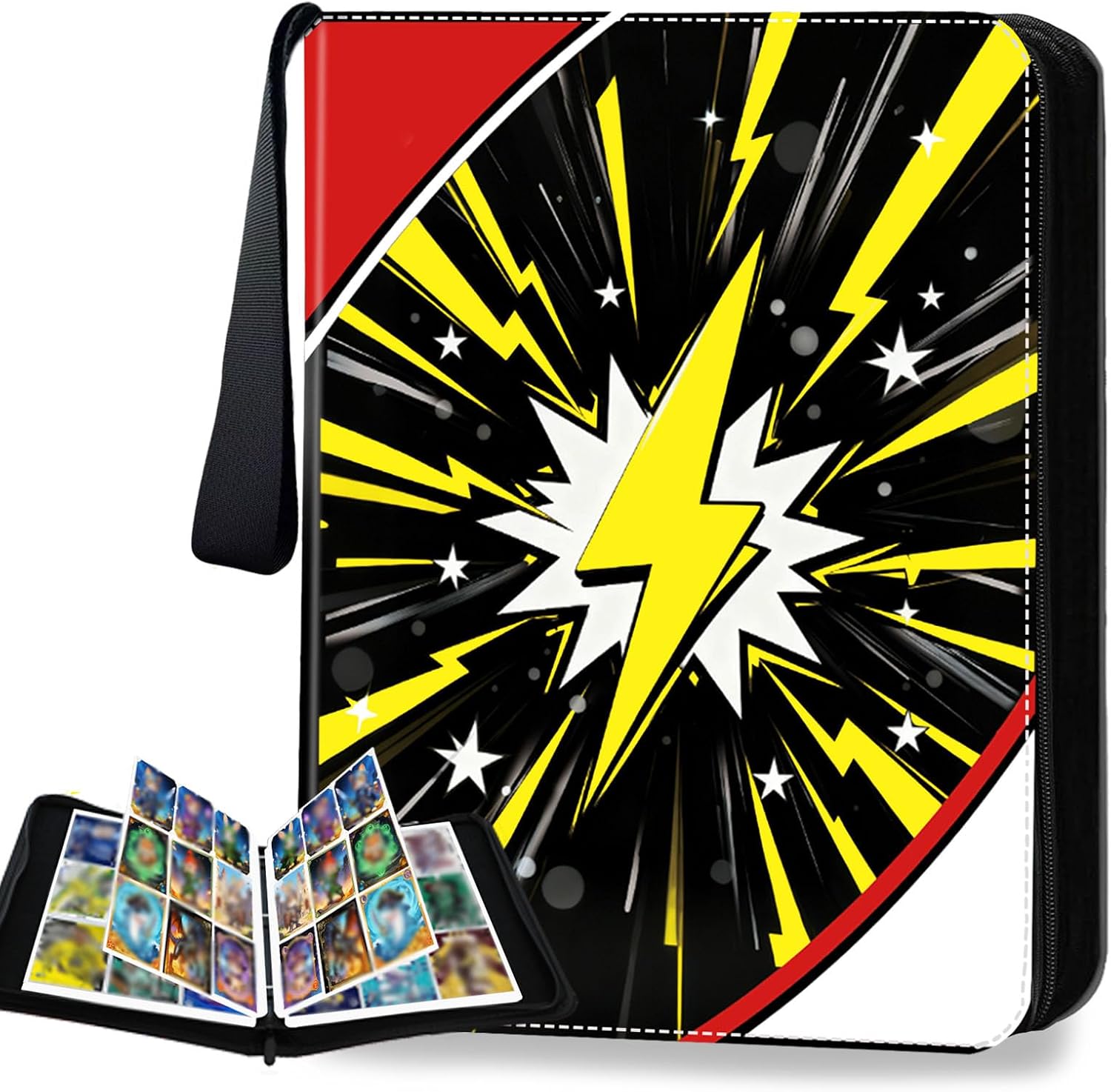 9 Pocket Trading Card Binder,Card Binder with 50 Removable Sleeves,Trading Card Album Holder 900 Pockets Large Capacity,3-Ring Card Collector Album for TCG,Sports,Gaming Cards