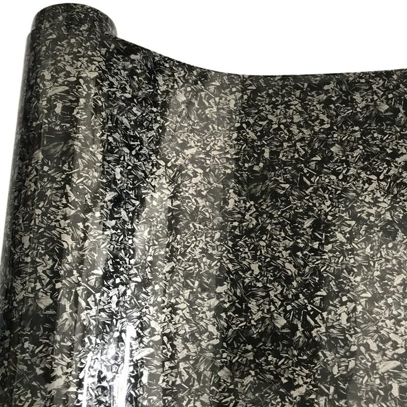 Film teinté voiture carbone forgé argent brillant effet brillant 3D