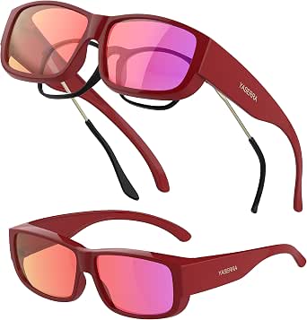 JuicyOrange Women's Rhinestone Fit-Over Sunglasses - Polarized Oval Frame
