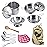Mini Play Pots and Pans Toys for Kids Kitchen Playset Pretend Cookware Utensils Play Set Play Cooking Toys Mini Stainless Steel Cooking Utensils Toys Kitchen Playset Accessories for Boys Girls