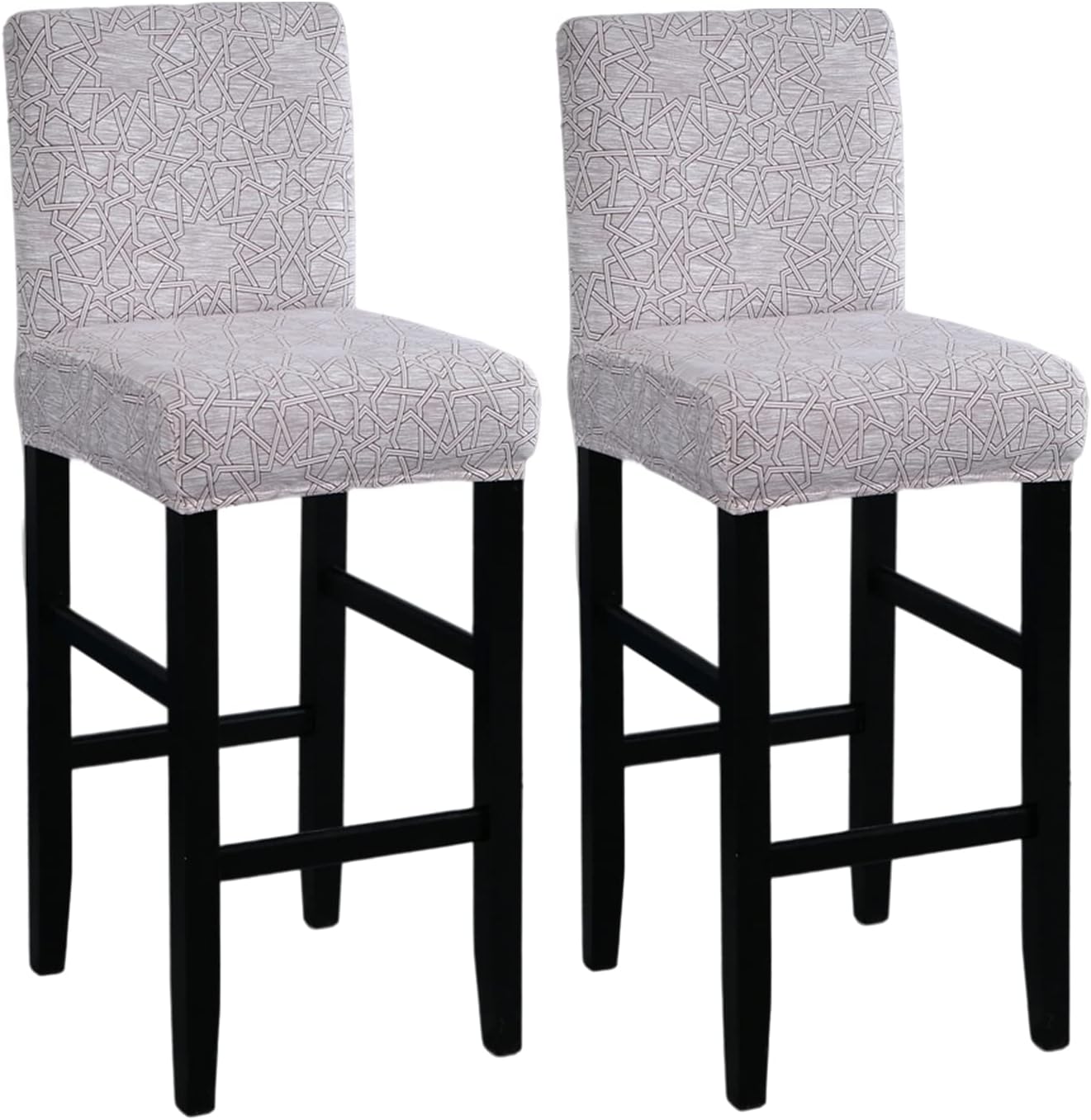 KRFOONN 2 PCS Stretch Bar Stool Covers, Chair Stool Slipcover Pub Counter Height