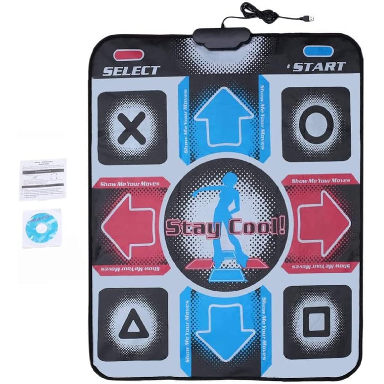 Tappetino da Ballo USB Tappetino da Ballo, Tappetino da Ballo Antiscivolo Resistente all'Usura Tappetino da Ballo per TV AV E Videogioco Cpmputer, per Un'atmosfera da Sala Giochi