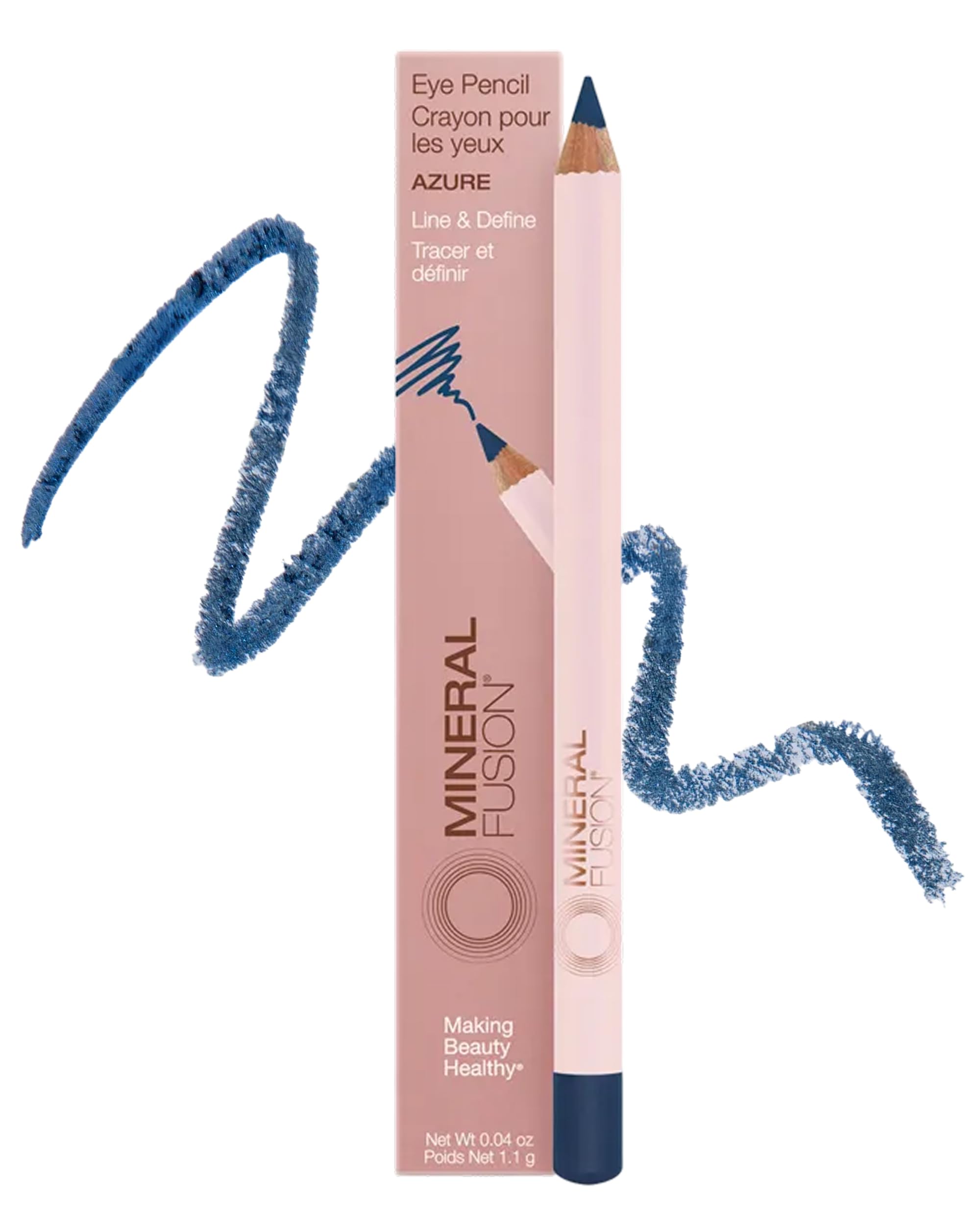Eye Pencil (Navy Blue - Azure) - Eyeliner with Soothing Chamomile, Meadowfoam & Vitamin E - Smooth & Long Lasting, Hypoallergenic, Non-Irritating Eye Makeup