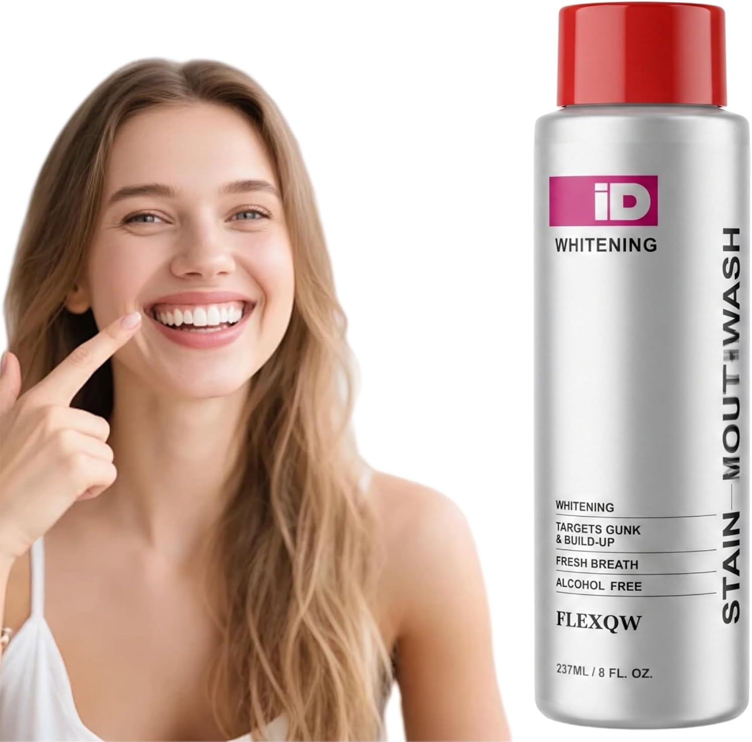 Stain-Removing Mouthwash, Deep Cleans Gunk & Refreshes Breath, Gentle Oral Care with Essential Oils, Long-Lasting Freshness, 8OZ