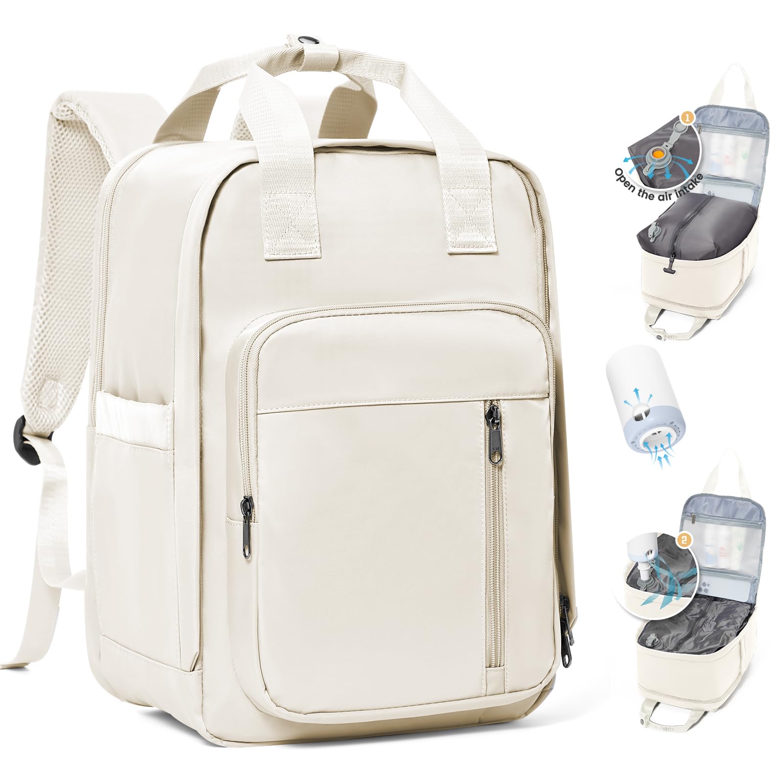 SZLX Zaino Ryanair 40x20x25 Donna Zaino da Viaggio 40x30x20 Sottovuoto con pompa Bagaglio a Mano Sottovuoto Uomo Borse da Cabina 45x36x20 Easyjet con scomparto per scarpe per Laptop da 14 Pollici