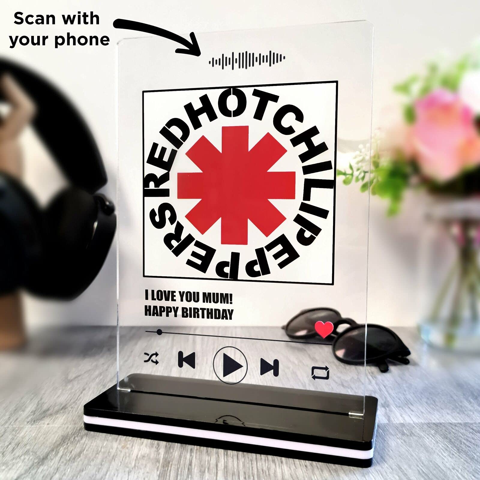 Music Song Plaque, Wedding Gift Scannable with Spotify App