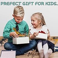 Vista 7 de OuMuaMua Juguetes de dinosaurio para niños de 3 a 5 años, paquete de 12 figuras realistas de dinosaurio de plástico que incluye T-Rex, estegosaurio