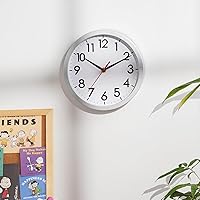 Vista 4 de AKCISOT Reloj de pared, moderno reloj de pared pequeño, funciona con pilas, de 8 pulgadas, silencioso, analógico, clásico, para oficina, hogar