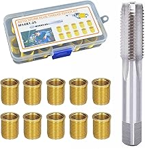 10pcs Spark Plug Threaded Hole Repair Tool M14×1.25mm Metal Tap for Gasoline Engine Generator Diesel Engine (Gold)