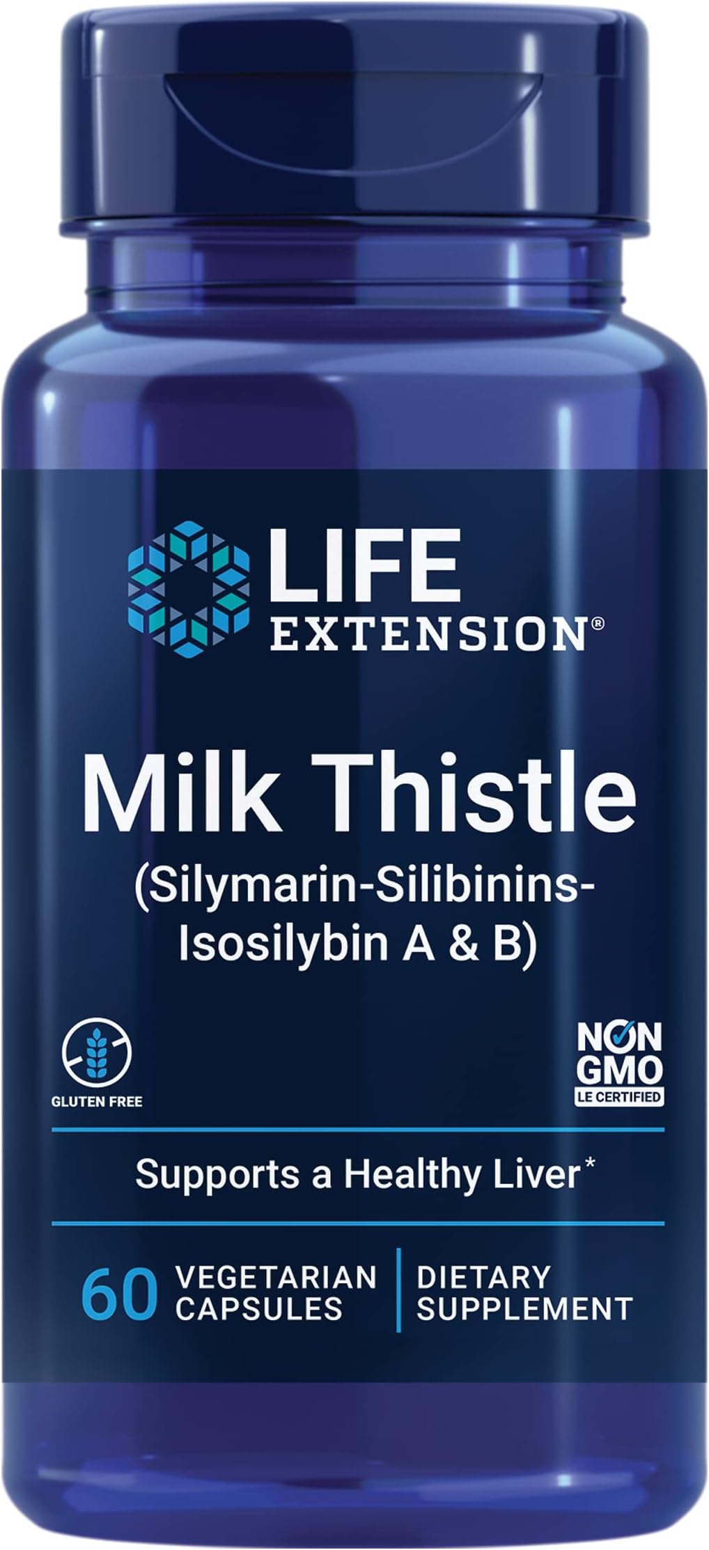 Life Extension - Certified European Milk Thistle 750 Mg. 60 Vegetarian 125455