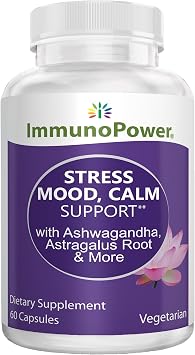 Mood Support Capsules with Ashwagandha, Astragalus Root, Holy Basil Leaf and More. Supports Mood Management, and Emotional Balance, 60 Capsules