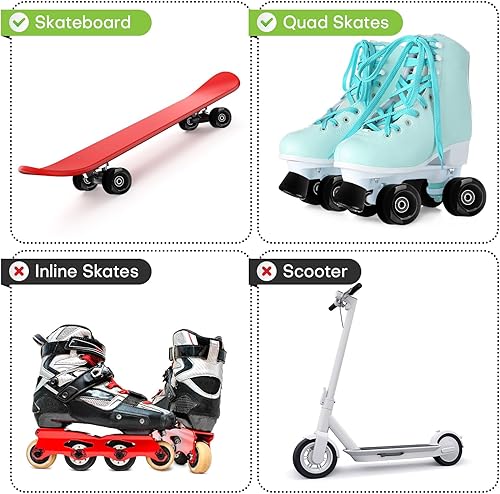 Miniatura 7 de Nezylaf Paquete de 8 ruedas de 32 x 58, 82 A con rodamiento instalado y 2 topes de punta para patinaje de doble fila, accesorios de repuesto