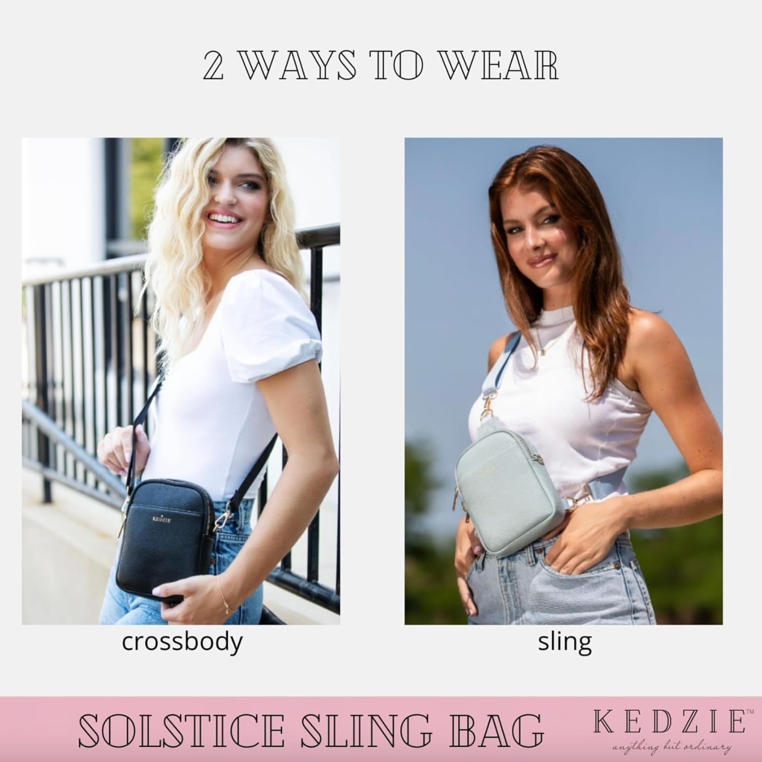 KEDZIE Solstice Convertible Sling Bag Crossbody Purse for Women - Image 4