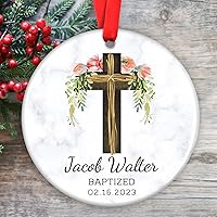 Vista 10 de Adornos de bautismo personalizados, recuerdo de bautizo, regalos de bautismo de padrinos, regalos de ahijado para bautismo, regalos de bautismo