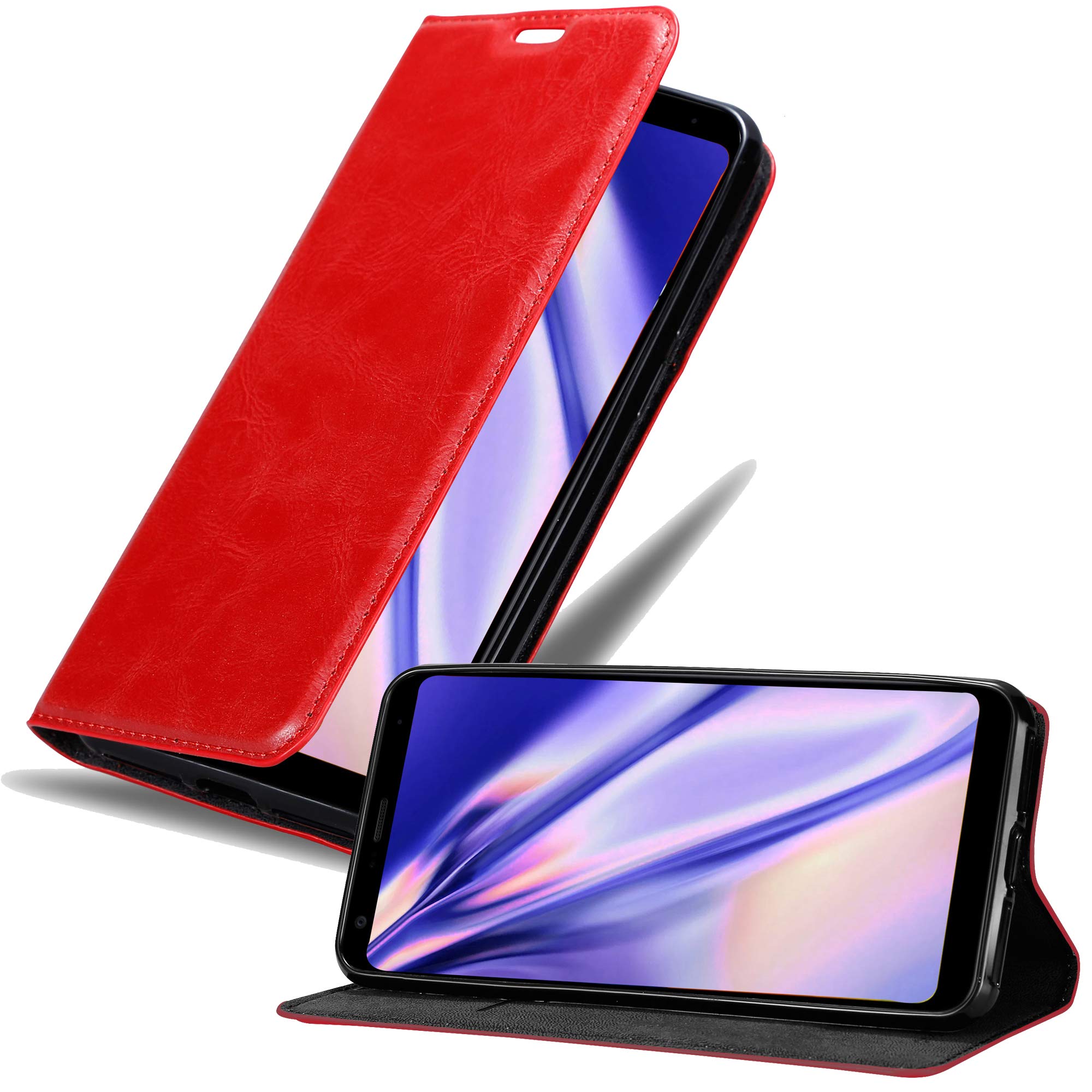 Cadorabo Custodia A Libro Rossa Per LG Q Stylus – Portafoglio Con Tasche E Chiusura Magnetica - 4