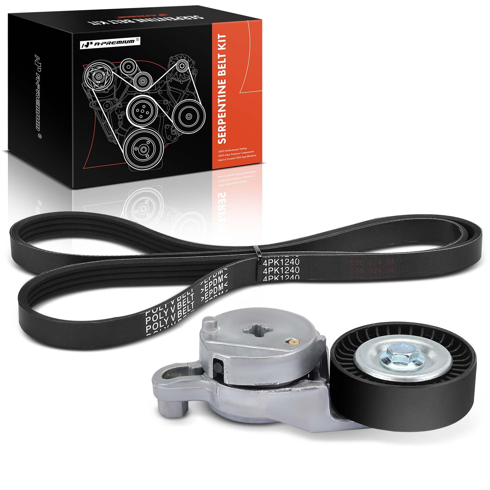A-Premium Engine Serpentine Belt Drive Kit with Tensioner Compatible with Toyota Camry 2010 2011, L4 2.5L