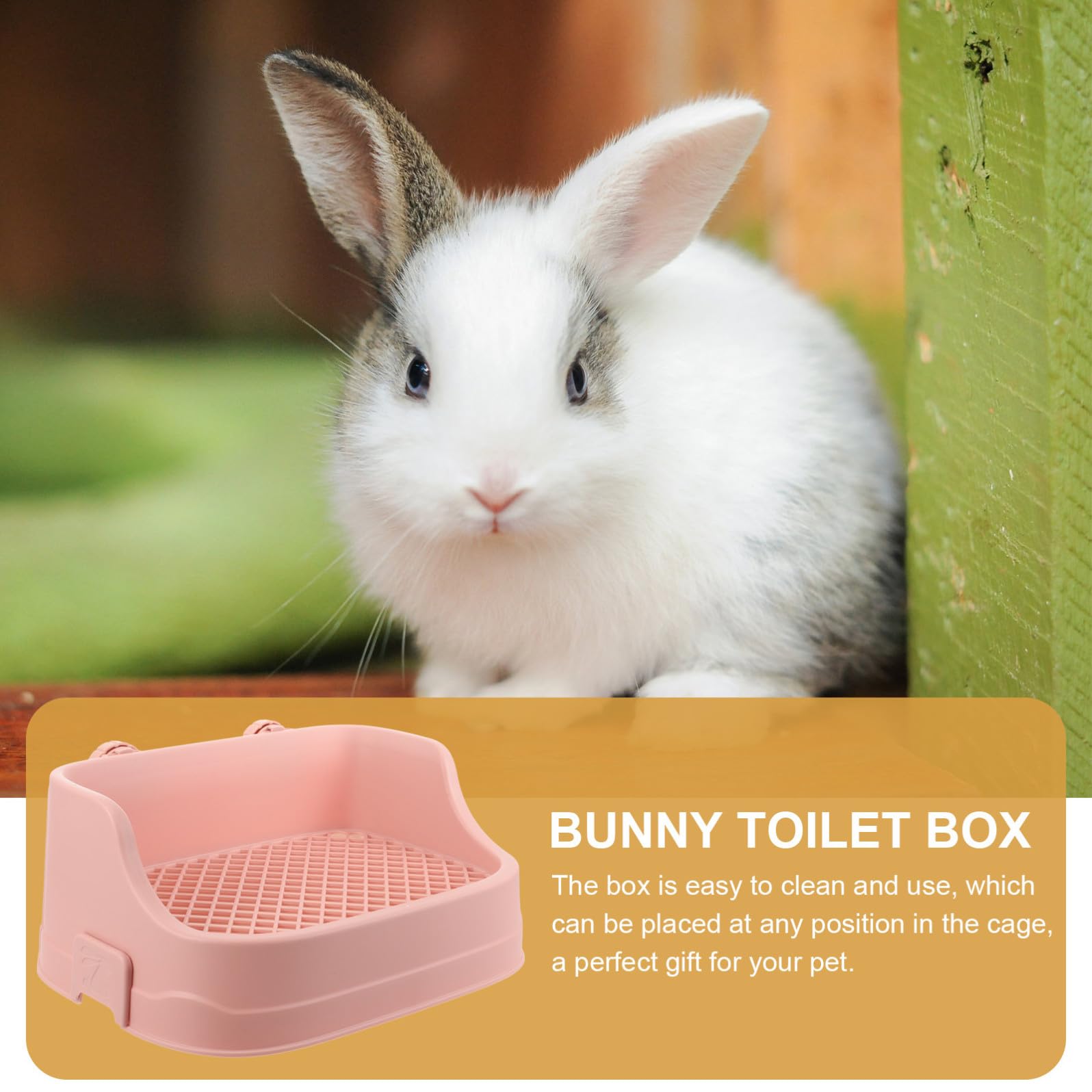 Kleintiertoilette Rosa aus Kunststoff mit Mesh Boden