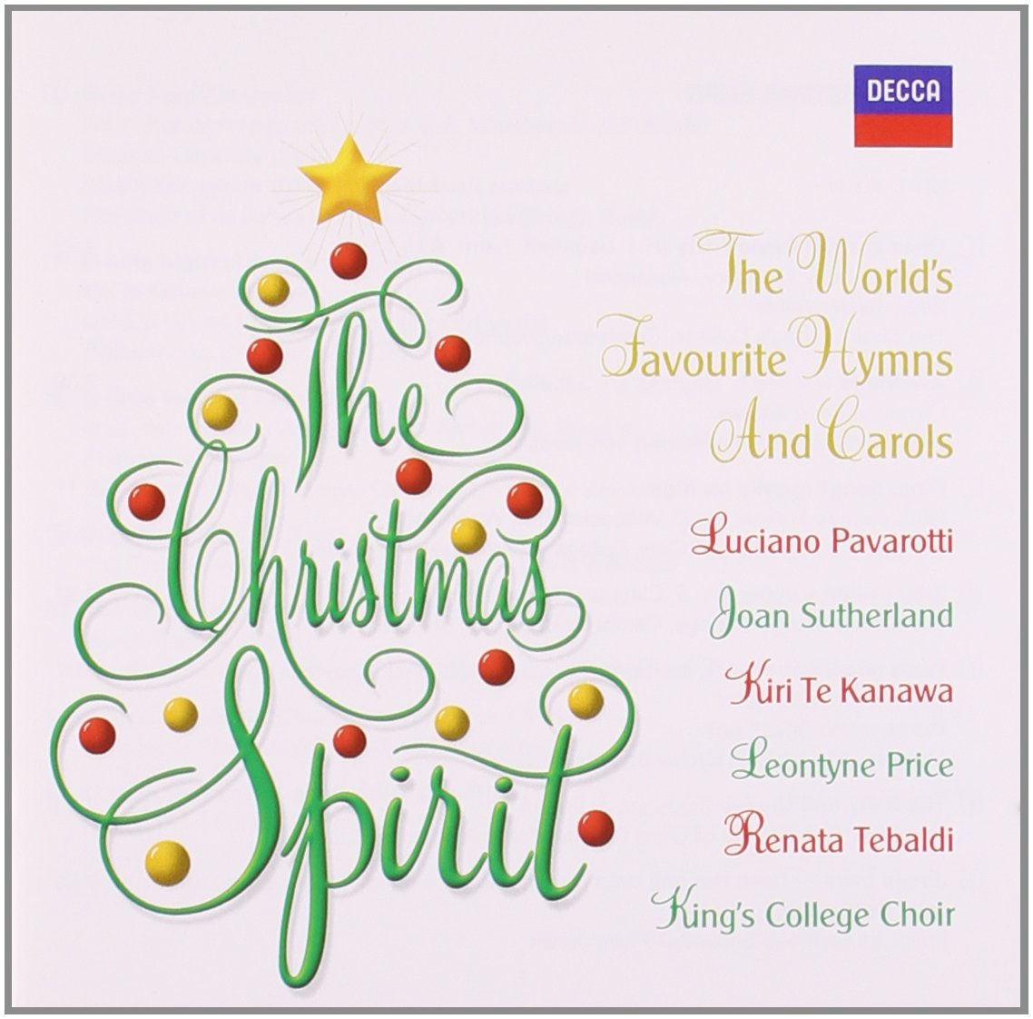 Christmas Spirit: World's Fav Hymns & Carols / Various [Audio CD] Philip Jones Brass Ensemble; John Bowen; John Scott; Joan Sutherland; Helen Watts; Members of the Philip Jones Brass Ensemble; James Blades; David Briggs; David Corkhill; Marisa Robles; Clare College Choir, Cambridge; Stephen Cleobury; Catherine Rogers; Luciano Pavarotti; Simon Keenlyside; Simon Preston; Bach Choir; Leontyne Price; Andrew Davis; Academy of St. Martin-in-the-Fields Chorus; Renata Tebaldi; Kathleen Ferrier; Richard Suart; Ambrosian Singers; King's College Choir of Cambridge; Kiri Te Kanawa; Robin Barter; Hector Berlioz; Harold Darke; Henry John Gauntlett; Jester Hairston; John Francis Wade; Johannes Brahms; Johann Sebastian Bach; Christmas Traditional; Charles Gounod; George Frederick Handel; César Franck; Franz Schubert; Franz Gruber; Frederick H. Martens; Adolphe Adam; Felix Mendelssohn; David Willcocks; Herbert von Karajan; Colin Davis; Neville Marriner; John Rutter; Philip Jones; Karl M nchinger; George Guest; Carl Davis; Adrian Boult; Richard Bonynge; Anton Guadagno; Kurt Herbert Adler; Karl Münchinger; Academy of St. Martin-in-the-Fields; London Philharmonic Orchestra; Stuttgart Chamber Orchestra; Vienna Philharmonic Orchestra; Philharmonia Orchestra; New Philharmonia Orchestra; National Philharmonic Orchestra; Clare College Orchestra, Cambridge and Members of the Goldsborough Orchestra