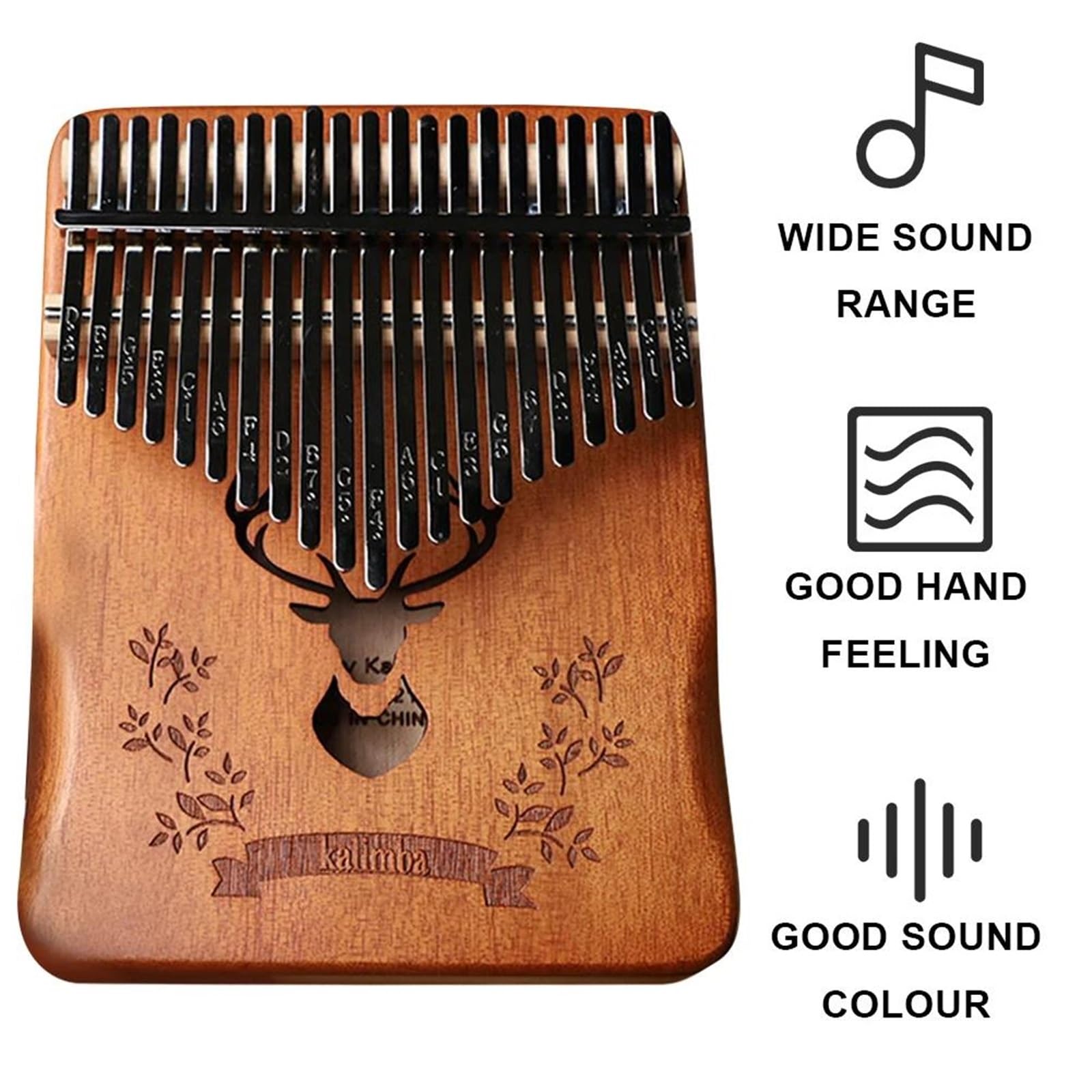 Kalimba Kalimba 21 Klawiszy Fortepian Kciukowy Z Torbą Do Przenoszenia Młotek Dostrojony Z Pełnego Drewna Kalimba Profesjonalny Fortepian Kciukowy Na Początek(Style 1)