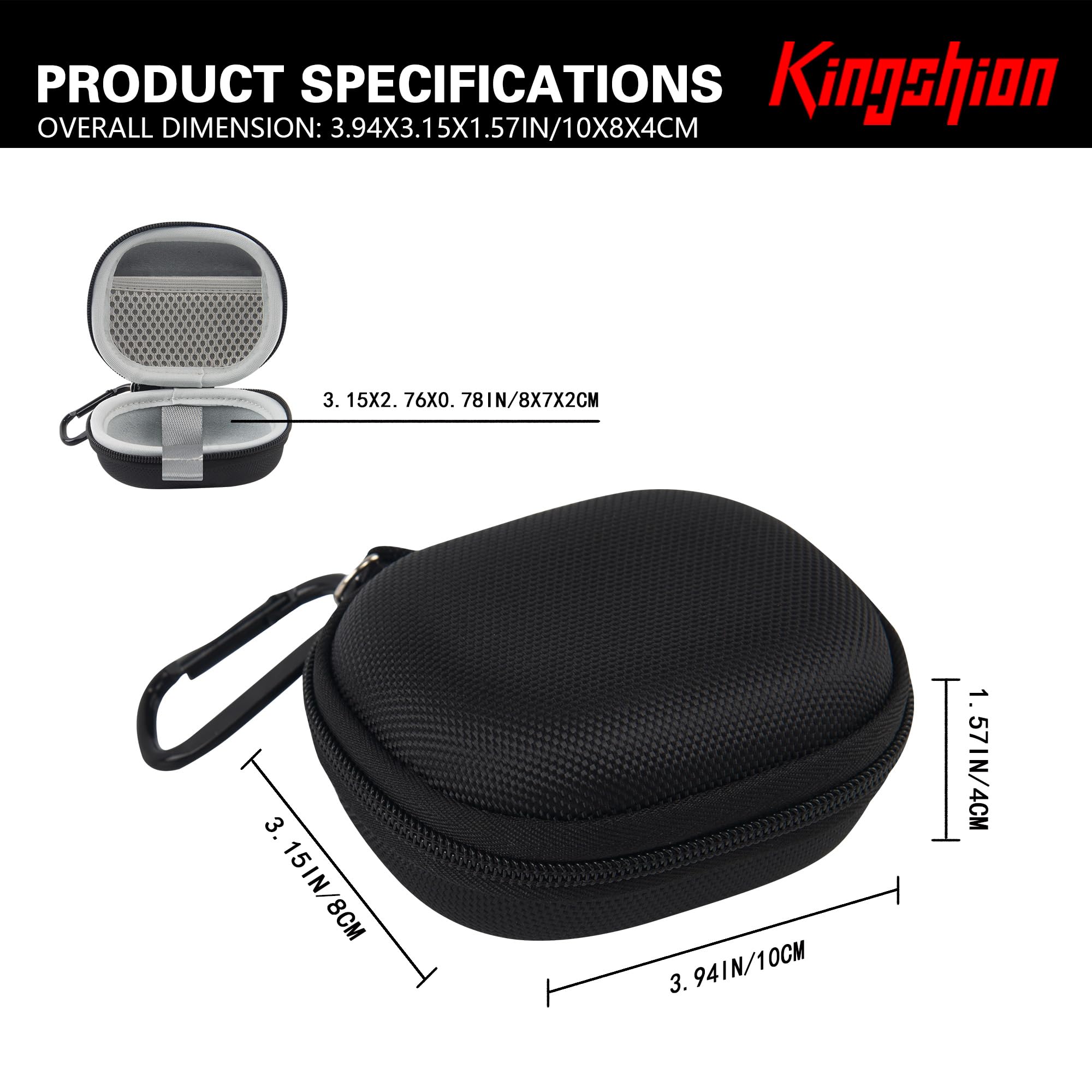 Custodia per rasoio elettrico compatibile con Laifen P3 Pro, custodia protettiva rigida compatta da viaggio con tasca in rete per accessori per rasoio, nero