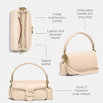 Coach Women's Leather Covered C Closure Pillow Tabby Shoulder Bag 18
