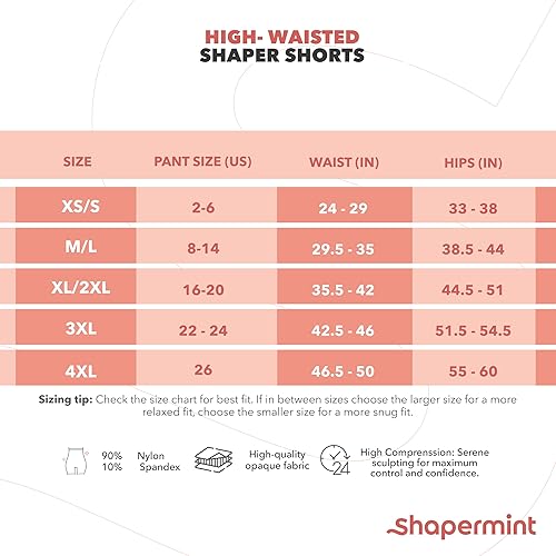 Miniatura 2 de Shapermint - Faja moldeadora con pantalones cortos de cintura alta, para control del abdomen con tecnología de adelgazamiento