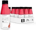 Soylent Strawberry Meal Replacement Shake, Ready-to-Drink Plant Based Protein Drink, Contains 20g Complete Vegan Protein and 1g Sugar, 14oz, 12 Pack