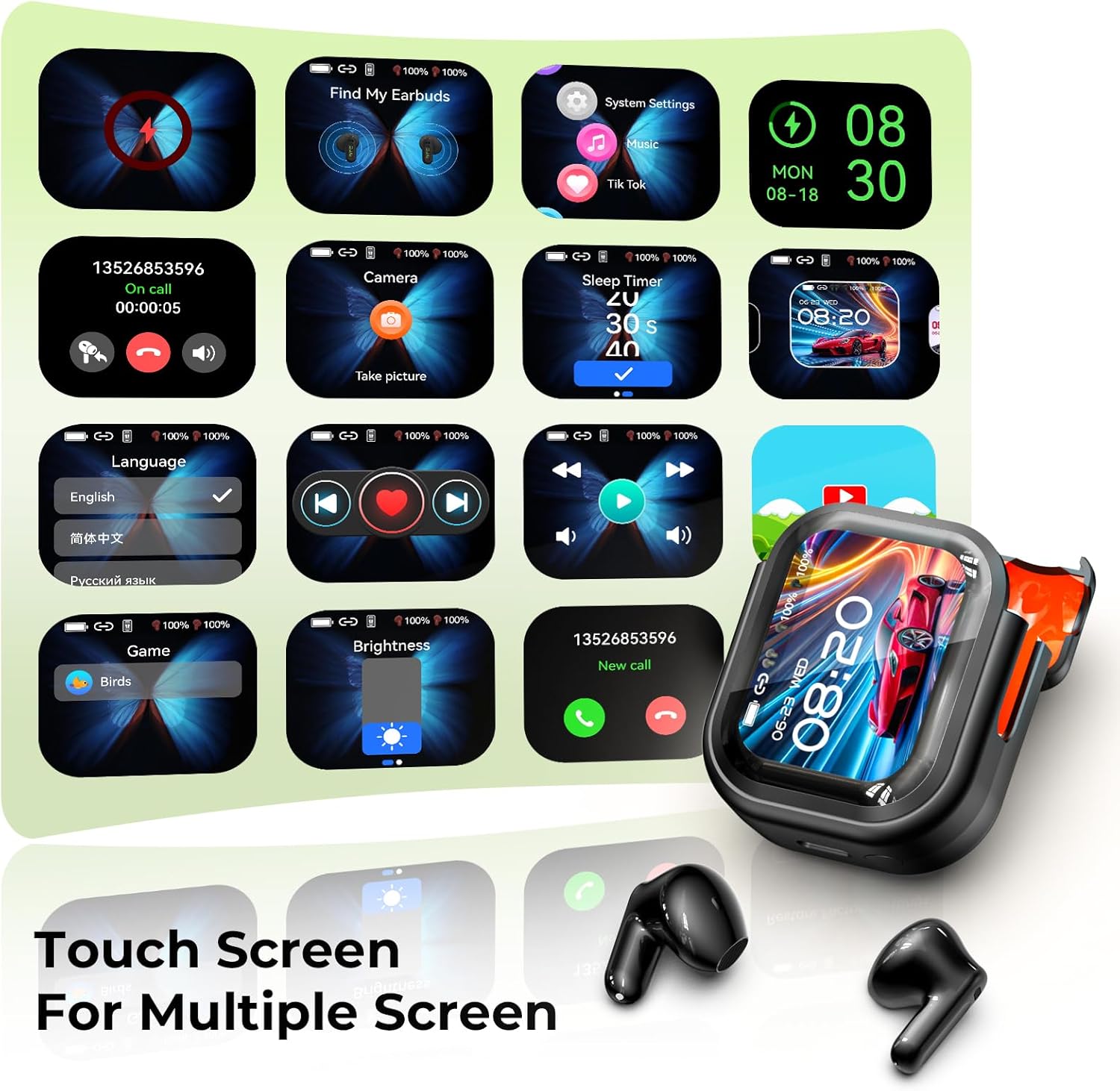 NE20 AI Translation Earbuds Real Time, 135 Language Translator Earbuds, 4-in-1 Audifonos Traductores Inglés Español Wireless Translating Ear buds Bluetooth 6.0 Headphones for Travel Meeting Learning