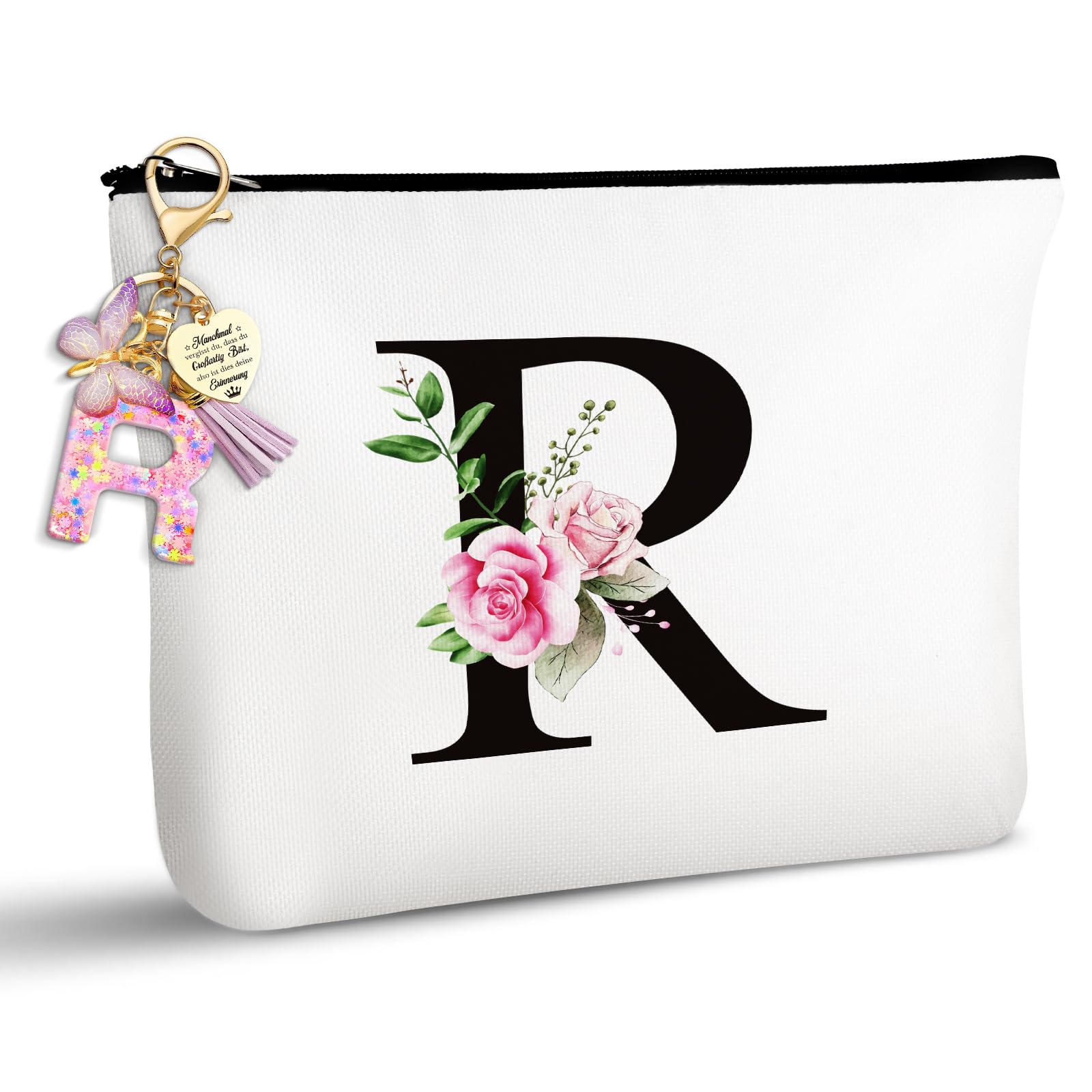TUZELIYA Personalisierte Buchstaben A-Z Kosmetiktasche Geschenk für Frauen - Geburtstagsgeschenke für Frauen, Mädchen, Mütter, Beste Freundinnen und Brautjungfern