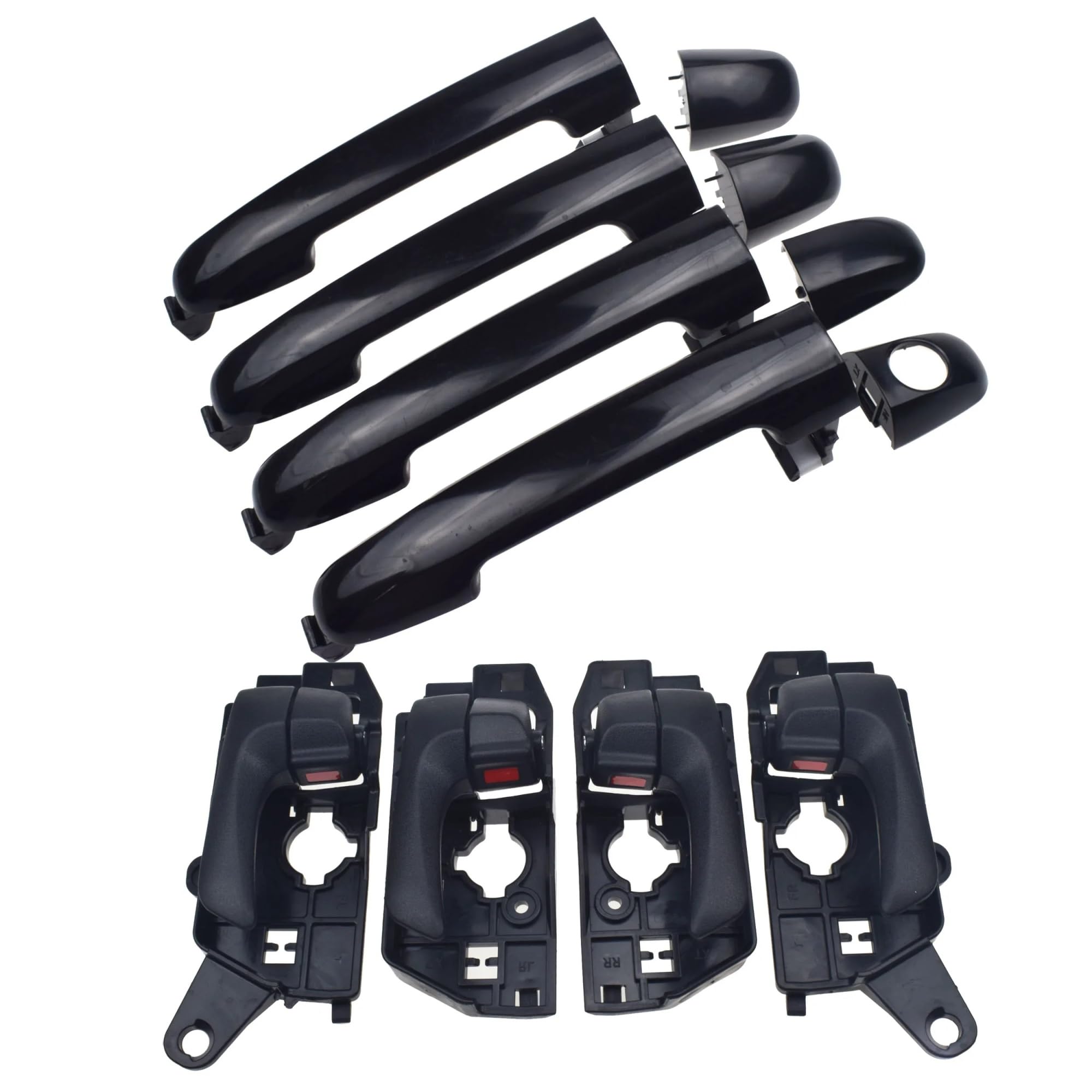 Hguvsjd Kit 2009-2010 Car Exterior Door Handles For Hyundai For Sonata 2.4L 3.3L 2006-2010 Outside & Inside Door Handle Front Rear Left Right Lh Rh Driver Passenger(Kit 2009-2010)