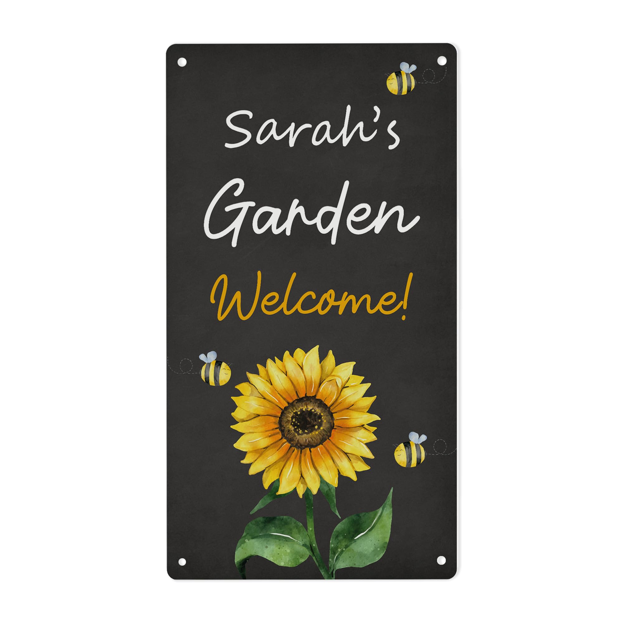 Red Ocean Personalised Garden Sign For Outside WELCOME Sign For Garden Summerhouse Shed Hanging Gift Women Gardener Gifts Cute Plaque