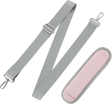LUGGEX 56 Inch Shoulder Strap, Duffle Bag Strap, Universal Adjustable Replacement Bag Strap, Shoulder Bag Strap with Padded Metal Hooks for Crossbody Laptop Messenger Bag SS01-Core, Pink
