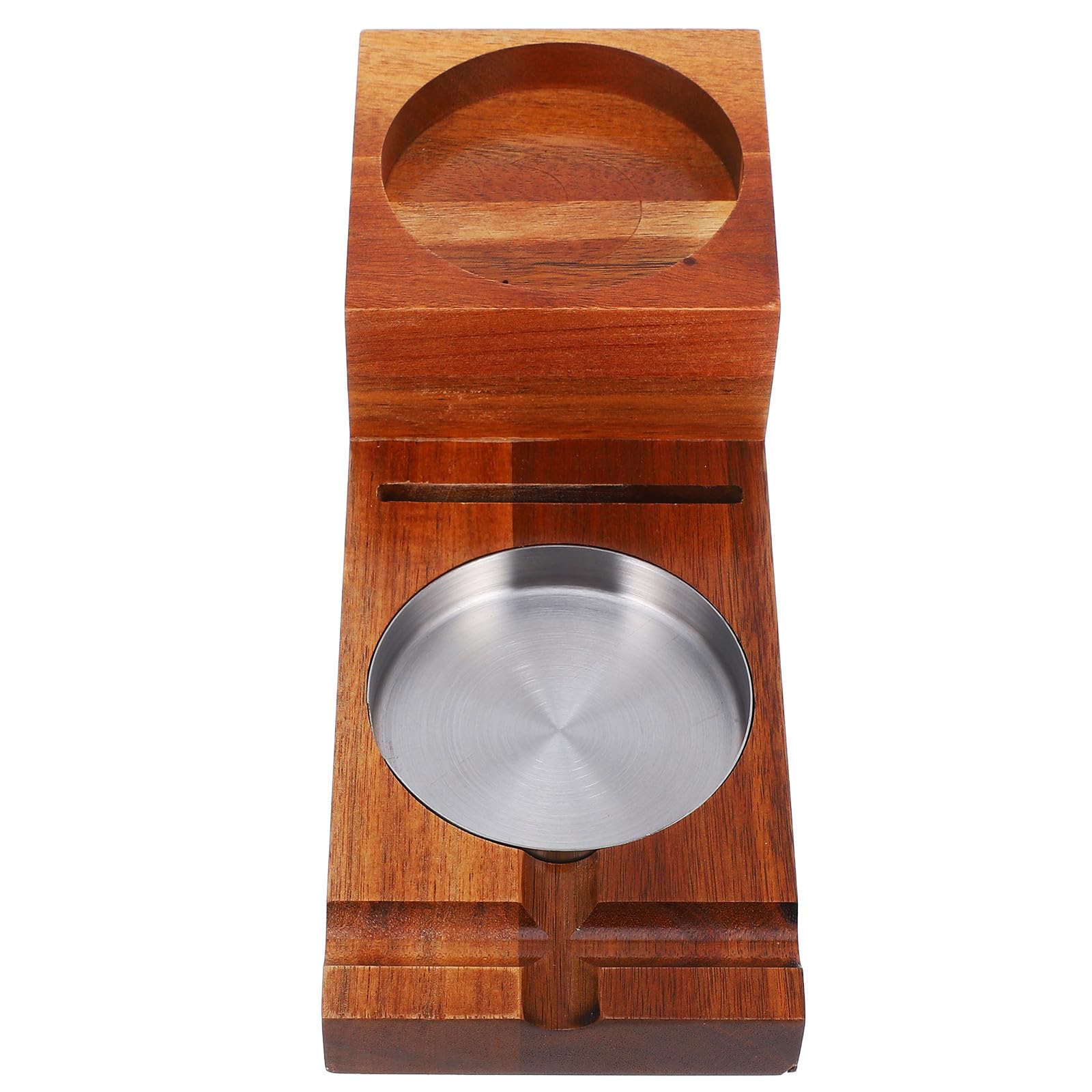 Cendrier cigare et porte-verre en bois pour salon et bureau chic