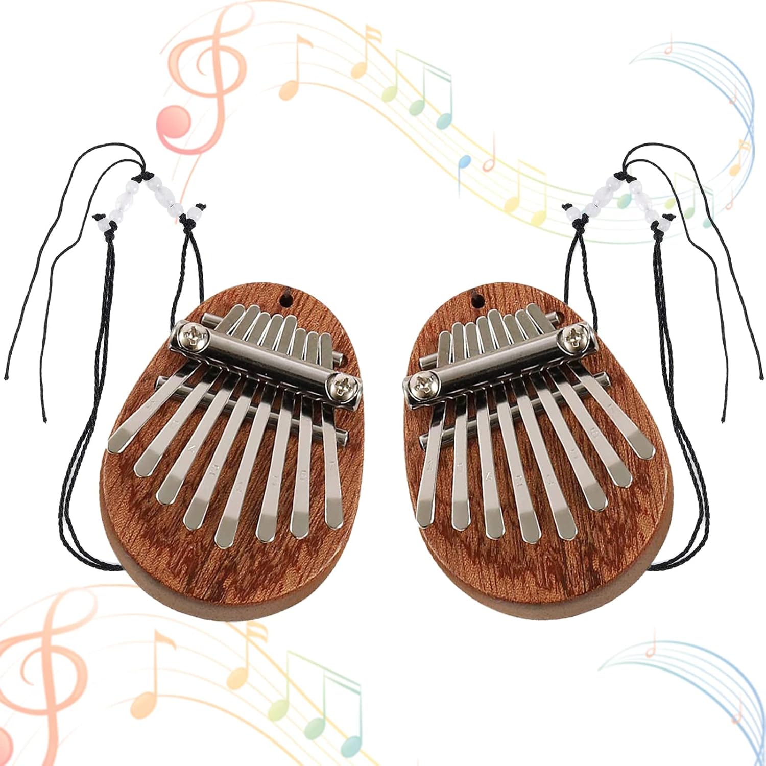 2 Pack Kalimba Thumb Piano 8 Key Mini Thumb Piano Finger