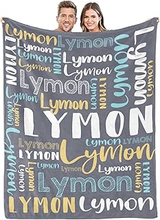 Gypsophila Personalized Name Blanket Customized Blankets with Name for Adult Girls Boys,Personalized Throw Name Blanket,Gift for Birthday Christmas Valentines Day