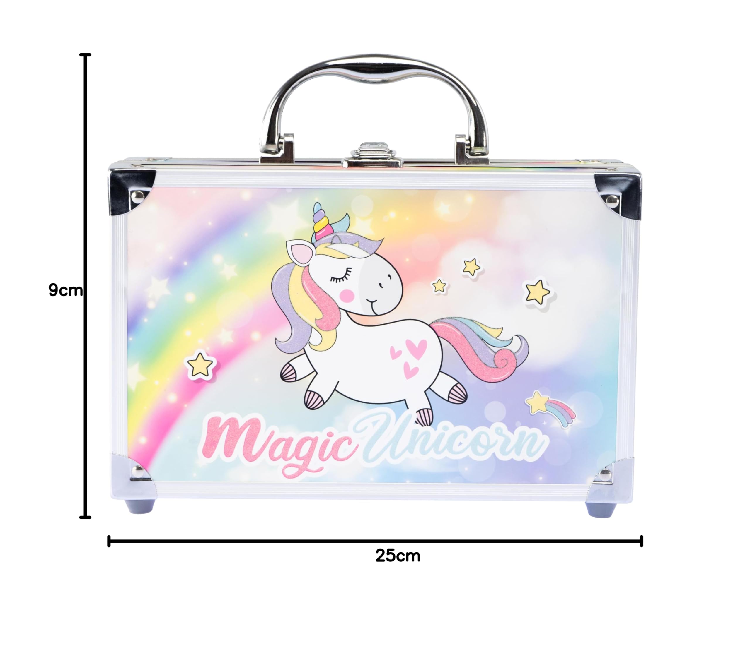 Nice Group - Magic Unicorn Case Make Up, Valigetta con Specchio e Set di Trucchi per Bambini