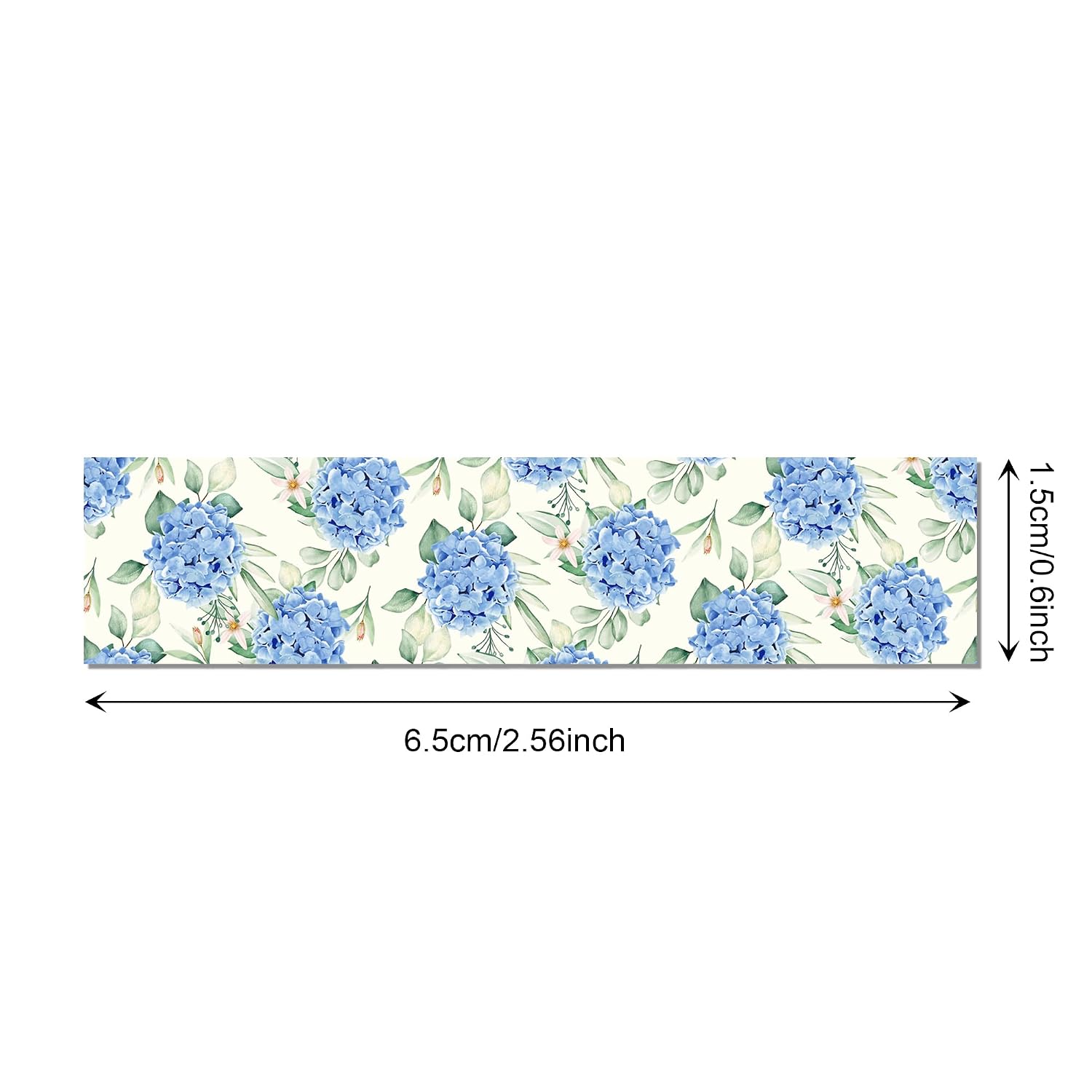 Hydrangea Washi Tape 12 Rolls Blue Hydrangea Tape Masking Decorative Blue Flower Washi Tape for DIY Craft Gift Wrapping Handbook Sticker Scrapbook Journaling Party Favor
