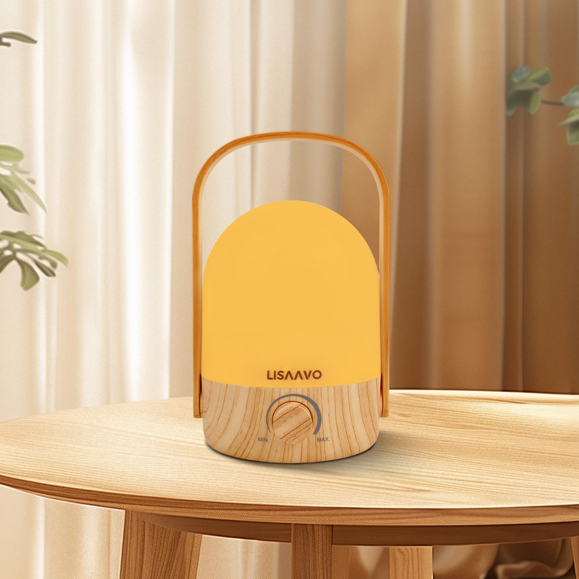 LISAAVO Lámparas de mesa, lámpara de mesa LED nocturna, sin cable, regulable, lámpara de noche, lámpara pequeña blanca y amarilla con USB-C recargable, pequeña lámpara de escritorio para niños