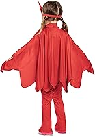 Vista 2 de PJ Masks - Disfraz de lujo para niños con luz y máscara de personaje, talla infantil Owlette