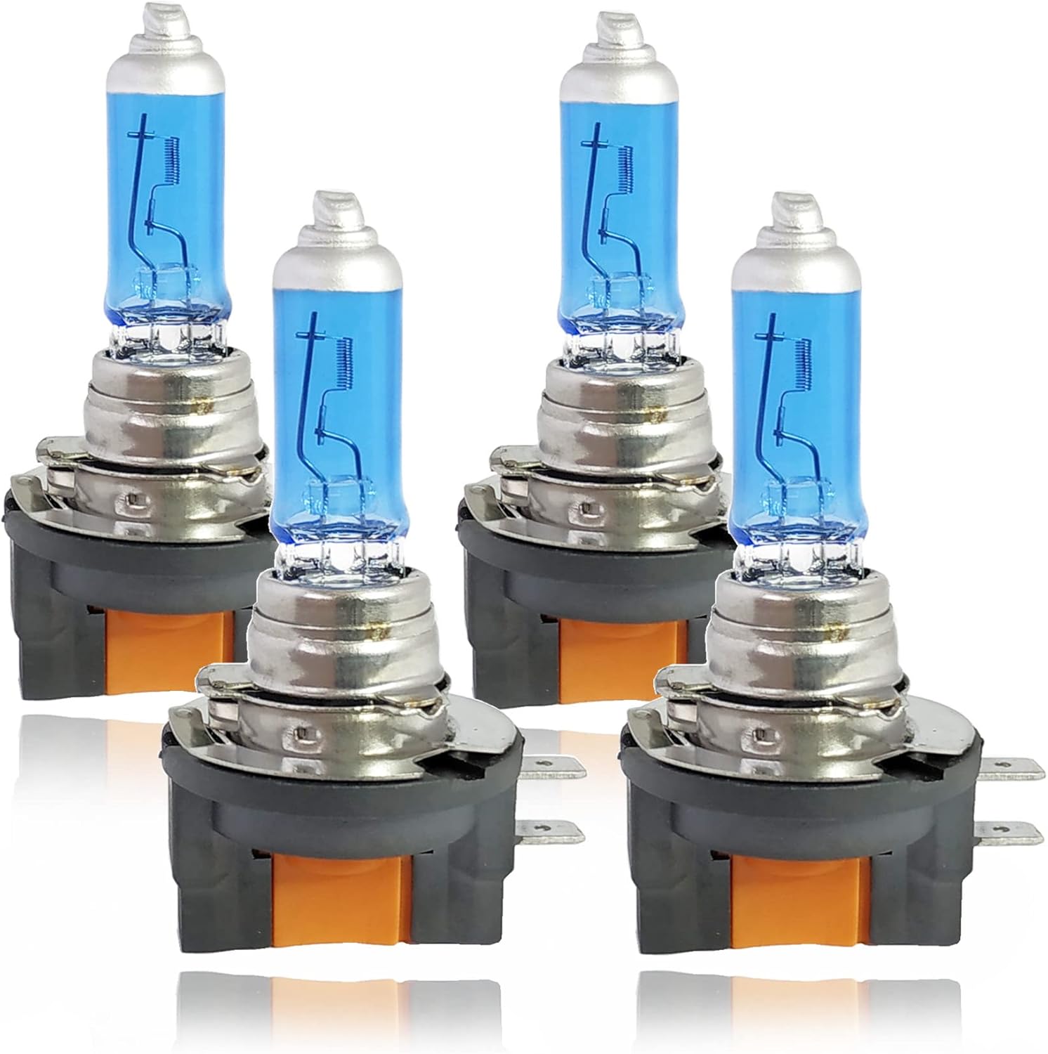 4 pack H11B Halogen Headlight Bulb H11B 12V 55W White 5000K 61493 Lights Long Life 2 Pack