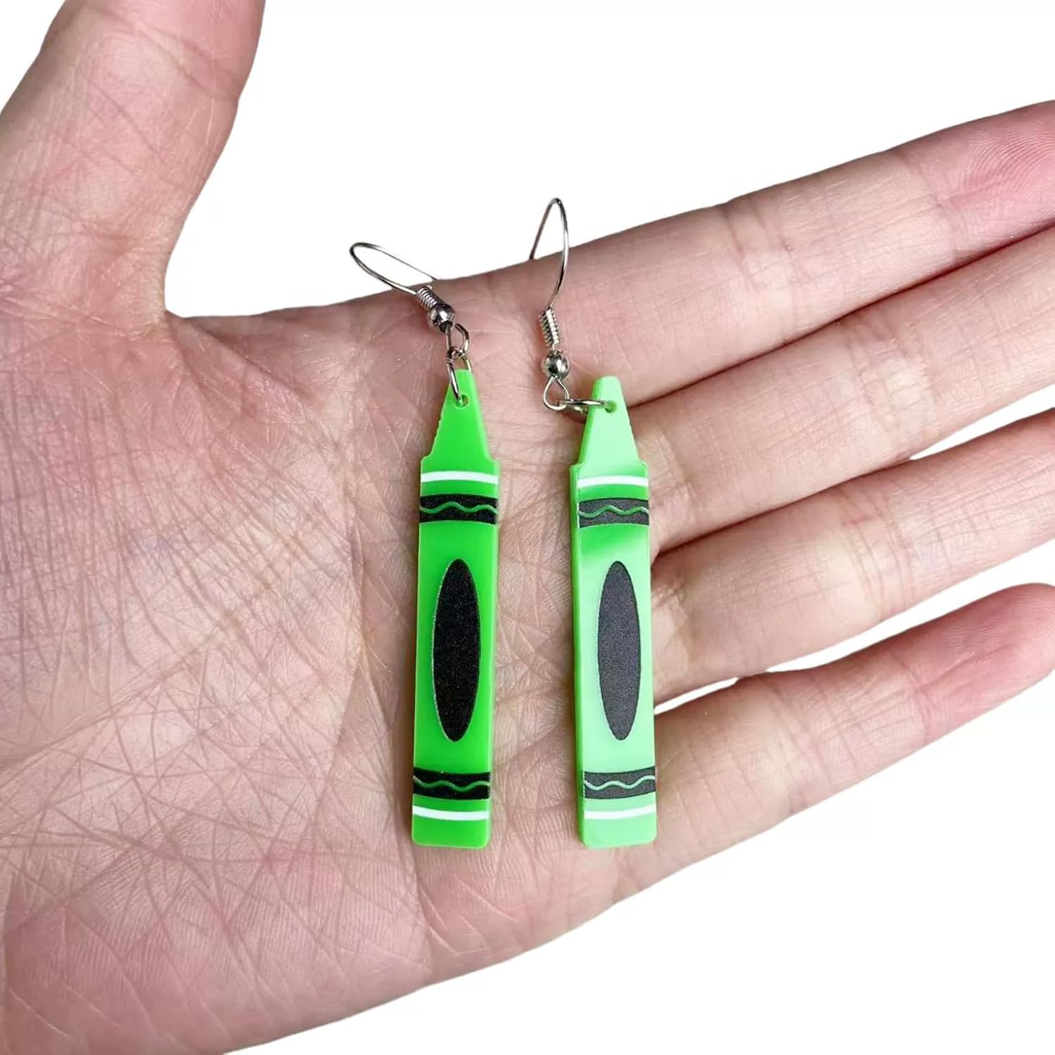 Pingyongchang 4 Pairs Pencil Bow Teacher Acrylic Dangle Drop Earrings for Women Colorful Crayon Earring Teacher Appreciation Gifts - Image 5