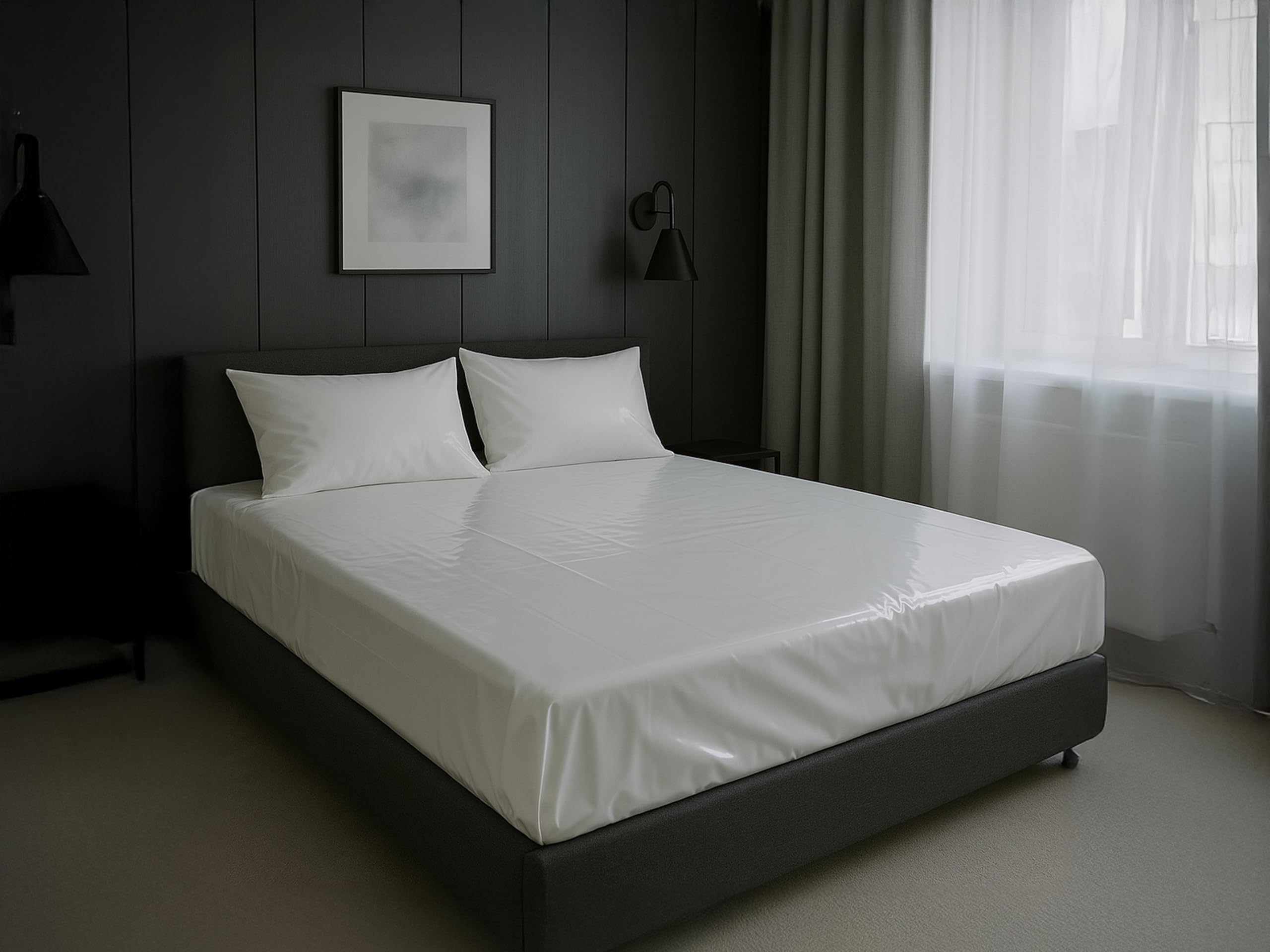 eXODA Lenzuolo da letto impermeabile lenzuolo da letto bianco 200x230 cm senza lattice