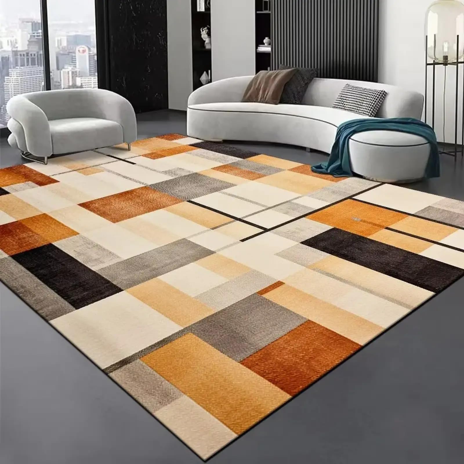 Amazon.com: AIBUOE Large Soft Geometric Indoor Modern Low Pile