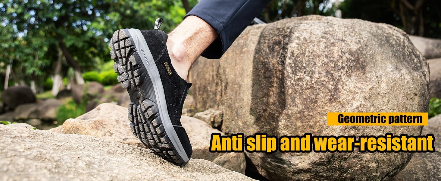 Men's Casual Fashion Waterproof Anti-Slip Lightweight Orthopedic Loafers,Low-top Safety Sneakers Comfortable Walking Boat Shoe,Extended Width Foot Breathable Sneakers - Image 2