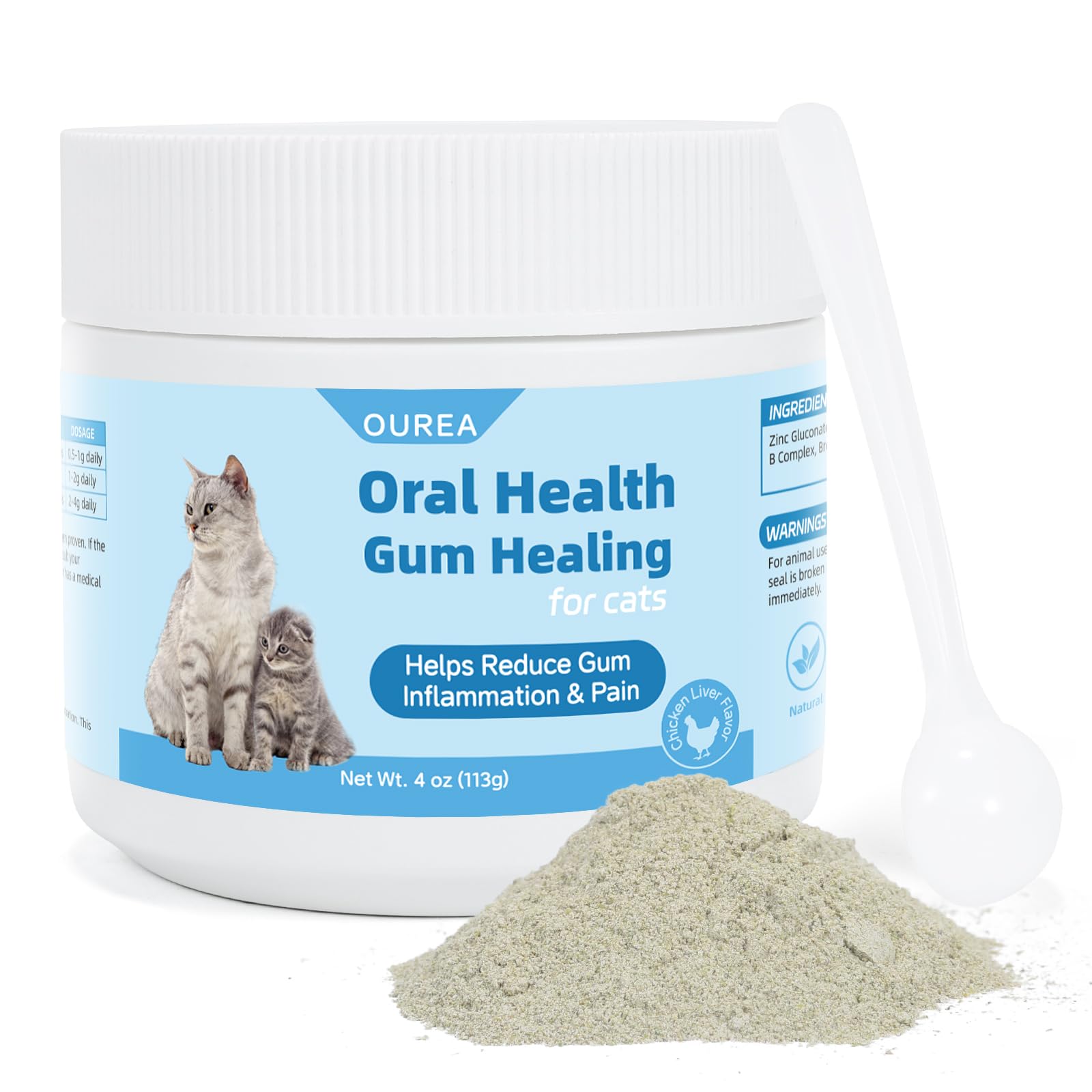 Oral Health for Cat, Cats Gingivitis Treatment, Reduce Gum Inflammation, Redness & Pain, Combats Gum Disease, Natural Plant-Based Active Formula, Cat Oral Care, Gums Health Treatment