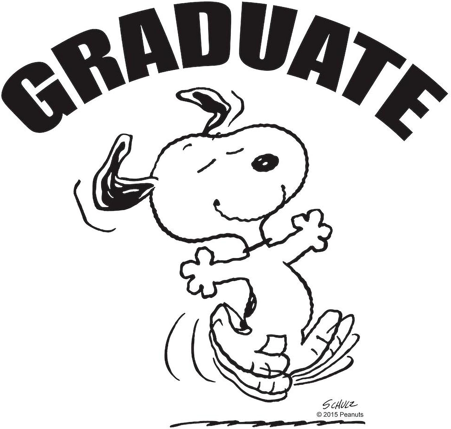 CafePress Snoopy Graduate Dance 15 Oz Ceramic Large Mug 15 oz (444 ml) Ceramic Coffee Mug