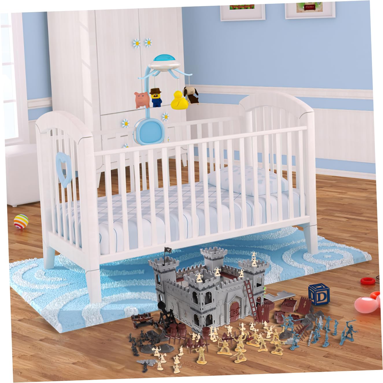 Set Castello Assemblabile Pirata 310 Pezzi Giocattolo | Figure Decorative ed Educative, Stile Piratesco, Borsa, per Compleanni e Natale