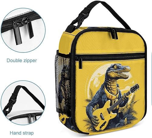 Miniatura 5 de Alligator Cute Animal Insulated Lunch Bag for Women Men Reusable Lunch Box Tote Bag for Work Travel